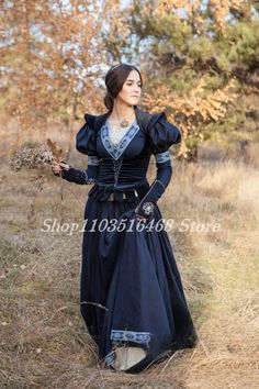 Fitted Long Sleeve Winter Costume, Long Sleeve Medieval Dress For Costume Party In Fall, Fitted Long Sleeve Fantasy Costume, Long Sleeve Victorian Dress For Fantasy Events, Medieval Long Sleeve Victorian Dress For Fantasy Events, Medieval Victorian Dress With Long Sleeves For Fantasy Events, Fitted Dresses For Winter Fantasy Events, Vintage Long Sleeve Medieval Dress For Costume Party, Vintage Long Sleeve Medieval Dress For Larp