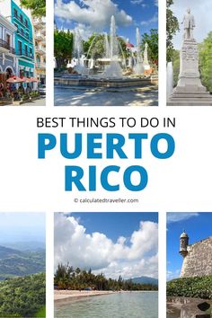 the best things to do in puerto rico, including water fountains and other tourist attractions