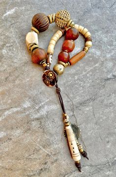 Boho Bracelet Copal, Resin and African Tribal Beads Bohemian Chic Jewelry, Bo Ho, Wrist Candy, Hippie Bracelets, Boho Chic Jewelry, Beach Boho, Bohemian Bracelets, Boho Bracelet, African Beads