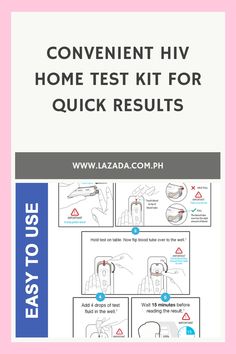 Convenient HIV home test kit instructions for quick results.