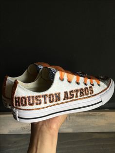 Customized Converse, Painting Shoes, Shoe Refashion, Jacket Ideas, Shoes Ideas, Custom Converse, New Converse, Houston Texans