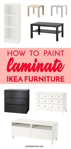 how to paint laminate ikea furniture