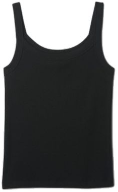 Gap Stretch Seamless Tops, Everyday Black Modal Tank Top, Casual Gap Camisole Tank Top, Gap Seamless Tank Top, Gap Seamless Sleeveless Tank Top, Fitted Cami Tank Top By Gap, Fitted Gap Cami Tank Top, Black Modal Tank Top For Summer, Basic Solid Cotton Tank Top