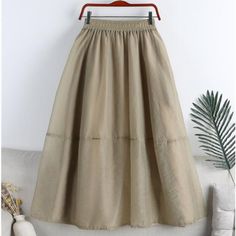 SPECIFICATIONS Material: Acetate,Polyester,Silk Gender: WOMEN Fabric Type: Organza Dresses Length: Mid-Calf Size Chart Please allow slight (±2cm)manual measurement deviation for the data. Description Title: 2022 Summer Women Elegant Organza Skirts Holiday Party Loose Jupe Robe Vintage Elastic Waist Maxi Skirt Casual Faldas SaiaSeason: Spring Summer AutumnGender: Women's SkirtOccasion: Casual,Fashion,Vintage,Office LadyPattern Type: Solid ColorColor:Black White Pink Yellow Brown KhakiSize: One Si Beige Non-stretch Party Skirt, Beige Elastic Waistband Maxi Skirt For Spring, Beige Maxi Skirt With Elastic Waistband For Spring, Spring Beige Maxi Skirt With Elastic Waistband, Beige Non-stretch Tiered Skirt, Khaki Flowy Skirt For Spring, Flowy Spring Skirt In Solid Color, Flowy Beige Maxi Skirt, Beige Full Skirt For Party