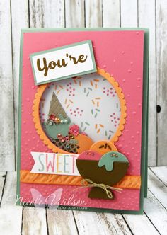 a handmade card that says you're sweet