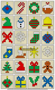 the cross stitch pattern for christmas stockings and hats