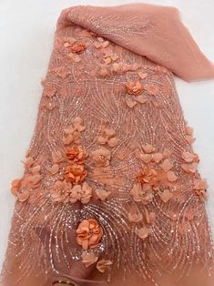 Luxury Lace Embroidered Fabric With Sequins, Elegant Purple Embroidered Fabric With Sequins, Luxury Elegant Sequin Fabric With Floral Applique, Gold Lace Sequin Fabric With Floral Embroidery, Luxury Pink Embroidered Sequin Fabric, 3d Fabric, Tulle Lace, Champagne Gold, Wedding Party Dresses