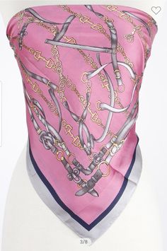 - Silk scarf - Approx 26 X 28" Scarf Print, Silk Scarf, Belts, Silk, Pink