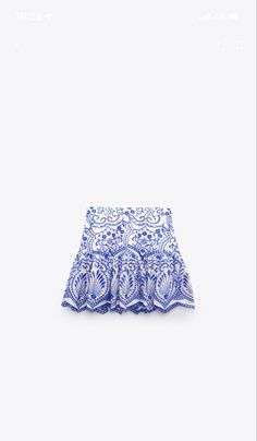 Zara Blue Dress, Short Flared Dress, Cutwork Embroidery, Boat Neck Dress, Flared Dress, Zara Skirts, Summer Blue, Outfit Combinations, Blue Skirt