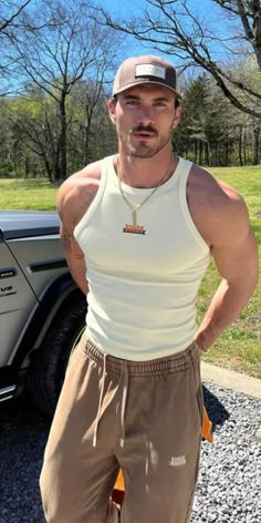 Masculine Men Aesthetic, Wife Beater Outfit Men, Winter Outfits Men Streetwear, Michael Yerger, Outfits Men Streetwear, 21men, Outfits For Summer