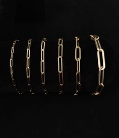 This paper clip chain is perfect for the classy lady who likes to stay on trend. This chain is made from 14k gold and is held by a lobster clasp - it cannot get more stylish than that. DETAILS * Metal: Gold * Purity: 14K (Stamped 14K for Authenticity) * Width: 2.6mm,3.2mm, 3.8mm, 4.5mm, 5.5mm * Length Bracelet: 7in 7.5in 7.75in 8.25in * Weight : Apox Average, 2.2mm 1.6 gram, 2.6mm 1.9 gram, 0.28 grams/ per inches (4.5 mm bracelet), 0.44grams/per inches(5.5mm bracelet ) Thank you for looking at o Formal Rose Gold Chain Link Bracelet, Formal Gold Chain Paperclip Bracelet With Rectangular Links, Rose Gold Chain Bracelet With Rectangular Links, Formal Paperclip Bracelet With Lobster Clasp, Rose Gold Chain Bracelet With Adjustable Rectangular Links, Classic Rose Gold Paperclip Bracelet With Rectangular Links, Elegant Rose Gold Link Paperclip Bracelet, Elegant Rose Gold 14k Paperclip Bracelet, Elegant Rose Gold Paperclip Bracelet