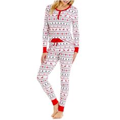 Tommy Hilfiger 2 Piece Pajamas Holiday Fair Isle Size L New With Tag Details: - Two Piece Set - Waffle Knit - Fun, Holiday Pattern - Five-Button Placket At Crew Neckline 62% Cotton 38% Polyester Machine Wash Cold Approx. Measurements Laid Flat Top - Shoulder To Hem 25” - Underarm To Underarm 19” Pants: - Length 38” - Inseam 29” - Leg Open 10” - Waist (Side To Side) 16” 001 Tommy Hilfiger Christmas Pajamas Snow Flake Sweater Blue White Red Fitted Sleepwear For Winter Loungewear, Fitted Sleepwear For Winter, Fitted Christmas Sleepwear For Loungewear, Fitted White Sleepwear For Winter, Snow Flake, Holiday Patterns, Holiday Pajamas, Pajamas Set, Pants Length