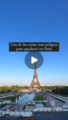 the eiffel tower in paris, france is seen from an aerial view point