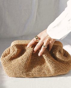 HANDMADE STRAW POUCH CLUTCH BAG - ♻️Eco- Friendly Bags 🏷️ By purchasing this handmade product, you support women's employment and contribute to sustainable fashion🛍️ ✅Daily use, a fashionable women's accessory for special occasions! A nice and comfortable holiday bag (also suitable for the beach with a water-resistant drawstring) ✅Any woman must have this bag for every fashionista.Whether you keeping it to yourself or gifting someone you care, it will be unforgettable. Daily use, a fashionable Straw Clutch, Holiday Bag, Raffia Bag, E Reader, Woven Bag, Womens Purses, Knitted Bags, Pouch Bag, Clutch Handbag