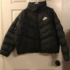 Nwt, Price Is Firm. Nike Hooded Puffer Jacket For Spring, Nike Hooded Puffer Jacket For Fall, Nike Long Sleeve Puffer Jacket For Fall, Nike Winter Streetwear Outerwear, Nike Long Sleeve Puffer Jacket For Cold Weather, Nike Black Puffer Jacket For Fall, Nike Black Winter Puffer Jacket, Nike Puffer Outerwear For Streetwear, Nike Puffer Jacket For Cold Weather In Fall