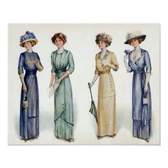 Music Man Costumes, 1912 Fashion, Edwardian Hat, 1900s Fashion, 1910s Fashion, Yellow Dresses, Fashion Illustration Vintage, 20th Century Fashion, Edwardian Dress