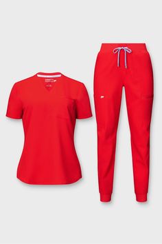 Vital + On-Call 2-Piece Set Fabletics Cranberry Stripe female Activewear >> Scrubs >> Kits >> Product Feed regular Stylish Workout Clothes, Female Activewear, Everyday Uniform, Stylish Activewear, Women's Sportswear, Womens Scrubs, Physical Therapist, Yoga Shop, Kate Hudson