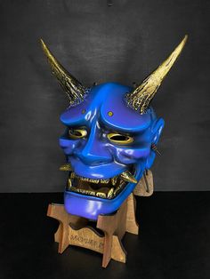 Hannya Mask will perfectly decorate your interior and it is suitable for a carnival or photoshoot. Moreover, I make to order Japanese masks according to your color and design preferences. The finished product is ready to wear. Handmade from high-strength resin, hypoallergenic and safe. Hand painted with acrylic paints and covered with matte lacquer. There is a soft pad for comfort inside the mask, also comes with a wide strap and elastic bands. Suitable to hang on the wall. (If you want to hang Blue Oni Mask, Geisha Mask, Blue Oni, Kabuki Mask, Japanese Hannya Mask, Japanese Masks, Demon Mask, Blue Spirit, Hannya Mask