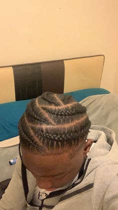 Black Hair Styles Braids Men, Styled Cornrows Men, Men Conrow Ideas, All Back Cornrows Hairstyles Men, 3 Braids Hairstyle Men, Cornrows Into Braids, Black Man Hairstyle Braids, 8 Cornrows Braids Men, Man Braids Black Men