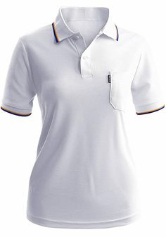 CLOVERY Women's Active Wear Quick Drying Short Sleeve 2-Button Active Polo Shirt          100% Polyester Button closure Do Not Bleach Machine Wash / Low heat /Do not bleach COOLON : Cool Technology of Fabric - COOLON is always with you to refresh your life! - Faster moisture absorption / quick dryness / Unique Brightness / soft touch. - The cross section if COOLON is specially designed for your comfortable life. - While you enjoy your activitise COOLON evaporates your sweat repidly Dynamic in it Sporty Short Sleeve Polo Shirt With Go-dry Technology, Sporty Cotton Polo Shirt With 4-way Stretch, Sporty Moisture-wicking Polo Shirt, Functional 4-way Stretch Moisture-wicking Polo Shirt, Moisture-wicking 4-way Stretch Short Sleeve Polo Shirt, Cool Technology, Quick Dry, Active Wear Tops, Active Wear For Women