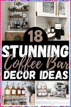 Looking to create a cozy corner coffee bar in your home? Check out these inspiring ideas to transform your space into a stylish and functional coffee nook. Whether you have a small corner or a dedicated area, these corner coffee bar ideas will help you design the perfect spot to enjoy your morning brew. Coffee Wine Bar Ideas, Coffee/wine Bar Ideas, Corner Coffee Bar Ideas, Corner Coffee Bar, Home Coffee Bar Ideas, Coffee Bar Party, Coffee Bar Ideas Kitchen Counter, Wine And Coffee Bar, Coffee/wine Bar