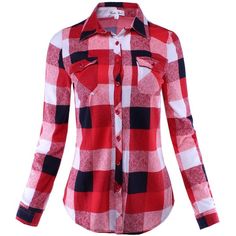 Ladies' Code Women's Checkered Plaid Button Down Shirt Top with Roll... ($23) ❤ liked on Polyvore featuring tops, plaid button-down shirts, short-sleeve button-down shirts, plaid top, button up shirts and button down top Ladies Shirts Formal, Plaid Shirt Outfits, Fall Winter Fashion Trends, Shirt Outfits, Relaxed Outfit, Ladies Shirts, Cute Lazy Day Outfits, 2024 Christmas, Lazy Day Outfits