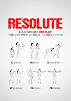 a poster with instructions on how to do an absolute workout for the entire body