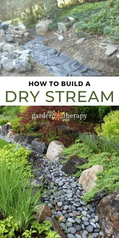 how to build a dry stream garden therapy