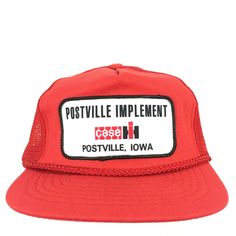 Vintage 80's 90's Case International Harvester IH Patch Cap Postville Implement Iowa Feed Seed Farming Rope Snap Back Mesh Trucker Baseball Dad Hat BUY IT NOW! Please feel free to ask any questions you have about this item, I am here to make sure you are happy with your purchase. #HAT74 Mens Accessories Vintage, International Harvester, Farm Tractor, Farm Equipment, Snap Back, Snap Backs, Dad Hat, Vintage Accessories