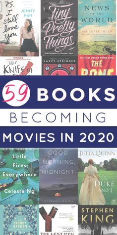 the cover of books becoming movies in 2020