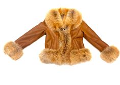 Barya NewYork Ladies Whiskey Oversize Fox Collar Shearling - Dudes Boutique Fox Collar, Chic Leather, Cute Fits, Fox Fur, Business Casual, Whiskey, Fur Coat, Fox, Cute Outfits