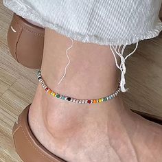 - Brand New Style Colorful Beaded Anklets For Spring Gift, Spring Gift Anklets With Colorful Beads, Spring Anklets With Colorful Beads, Colorful Beads Anklet For Festival, Trendy Festival Anklets With Colorful Beads, Multicolor Beaded Chain Anklets As Gift, Trendy Colorful Beads Anklets For Festival, Trendy Multicolor Round Bead Anklets, Trendy Multicolor Anklets With Round Beads