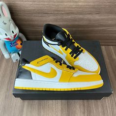 Size: 35-47 It comes with Dust box, Care manual, Tag, and Paper bag.Size Guide: Modern Custom Yellow Sneakers With Contrast Sole, Modern Yellow Custom Sneakers With Contrast Sole, Size Guide, Clutch Bag, Paper Bag, Things To Come, Shoulder Bag, Tote Bag, Women Shoes