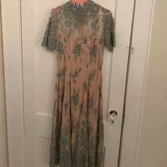 Worn Once To A Wedding! Beautiful Lace Detail And Sheer On Top Anthropologie Sheer Dress, Anthropologie Dresses, Anthropologie Dress, Anthropology, Lace Detail, A Wedding, Lace Dress, Anthropologie, Colorful Dresses