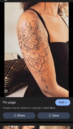 a woman's arm with an intricate tattoo on it