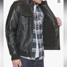 Faux Leather And Shearling Lined Brand New Without Tags *Model Picture Not The Exact Same Coat Being Sold Here Leather Aviator Jacket, Faux Shearling Coat, Aviator Jacket, Levis Jacket, Aviator Jackets, Shearling Coat, Cool Jackets, Bomber Jackets, Sherpa Lined