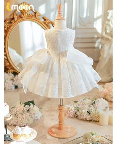 Get 10% off now! Buy beautiful white lace sleeveless flower girl dress with bows at cheap price online. Free stable shipping and pro custom service since 2009. Sleeveless Lace Patchwork Dress For Dress-up, Sleeveless Lace Princess Dress With Lace Bodice, Elegant Sleeveless Princess Dress With Lace Trim, Sleeveless Princess Dress With Lace Trim, Elegant Sleeveless Lace Princess Dress, Elegant White Princess Dress With Lace Patchwork, Sleeveless Lace Princess Dress For Wedding, White Sleeveless Lace Princess Dress, Princess Style Sleeveless First Communion Dress With Lace Bodice