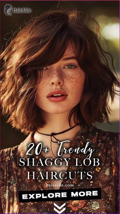 Casual Elegance: Unleash the laid-back beauty of shaggy lobs for a look that's both relaxed and refined. 💇‍♀️✨ Round Face Short Hair With Bangs, Medium Shag For Thick Hair, Shaggy Bob Without Bangs, Shag Haircuts For Round Faces, Shaggy Italian Bob, Shaggy Lob With Bangs Round Faces Medium, Italian Lob Haircut, Shaggy Bob For Thick Hair, Shaggy Lob With Bangs Round Faces