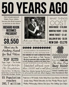 an advertisement for the 50th anniversary party