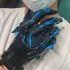 New Punk Mechanical Gloves punk Biological Series Mask Bluetooth earphone functional Headphone Mecha Aesthetic Outfit, Blue Cyberpunk Outfit, Cyberpunk Outfit Ideas, Cyberpunk Gloves, Cyberpunk Outfit Art, Cyberpunk Aesthetic Outfit, Cool Gloves, Cyberpunk Accessories, Cyberpunk Tech