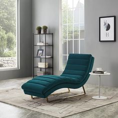 Divani Casa Auburn Modern Green Velvet Lounge Chaise | Modishstore | Lounge Chairs Lounge Chaise, Velvet Chaise Lounge, Sofa Santai, Modern Style Living Room, Upholstered Chaise Lounge, Velvet Lounge, Chaise Lounge Sofa, Chaise Lounges, Chaise Lounge Chair