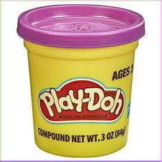 play - doh compound nett 3oz / 24g yellow with purple lid