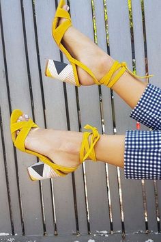 . Walking On Sunshine, High Heels Boots, Yellow Heels, Yellow Shoes, Suede Sandals, Pretty Shoes