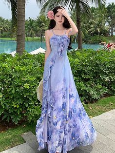 MQTIME - Summer For Women Dresses Fashion Floral Print Ruffles Sundresses Bohemian Casual Long Vacation Holiday Bodycon Dress Seaside S：Length:115cm，Bust:80cm ，Waist:64cm M：Length:116cm，Bust:84cm ，Waist:68cm L：Length:117cm ，Bust:88cm， Waist:72cm Note: 1. Please follow the size chart to select the size and do not select directly to your habits. 2. The size may have 1-3 cm differs due to manual measurement. 3. As we all know, the different computers display colors differently, the color of the act Summer Bottoms, Spaghetti Strap Dresses, Women Dresses, Maternity Clothes, Women's Fashion Dresses, Women Brands, Sundress, Dress Length