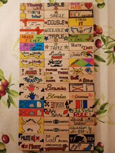 a bunch of different types of stickers on a wall