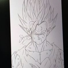 a drawing of gohan from dragon ball