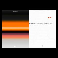 an orange and black wallpaper with the nike logo