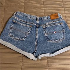 Brand New! I Have Never Worn These Because They Are Too Big For Me. Are In Perfect Condition! Fit Around A 29 To 30. Waist: 15.5” Casual Mid-rise Bottoms By Tommy Hilfiger, Tommy Hilfiger Blue Shorts, Tommy Hilfiger Summer Shorts With Pockets, Tommy Hilfiger Shorts With Pockets For Summer, Tommy Hilfiger Blue Short Length Bottoms, Tommy Hilfiger Blue Short-length Bottoms, Tommy Hilfiger Summer Bottoms With Pockets, Tommy Hilfiger Denim Bottoms For Spring, Tommy Hilfiger High Waist Casual Bottoms