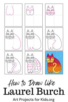 how to draw like lauren burch art projects for kids - step by step instructions