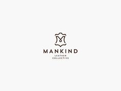 a black and white logo for a clothing company, mannd leather collective on behance